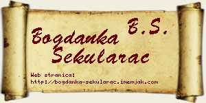 Bogdanka Šekularac vizit kartica